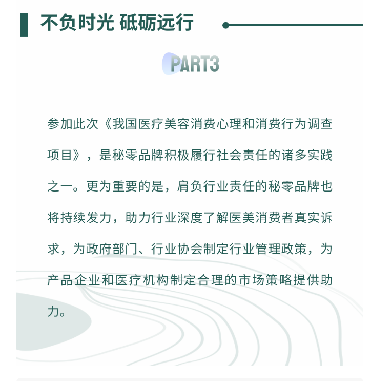 我国医疗美容消费心理和消费行为调查项目现已进入核心关键期